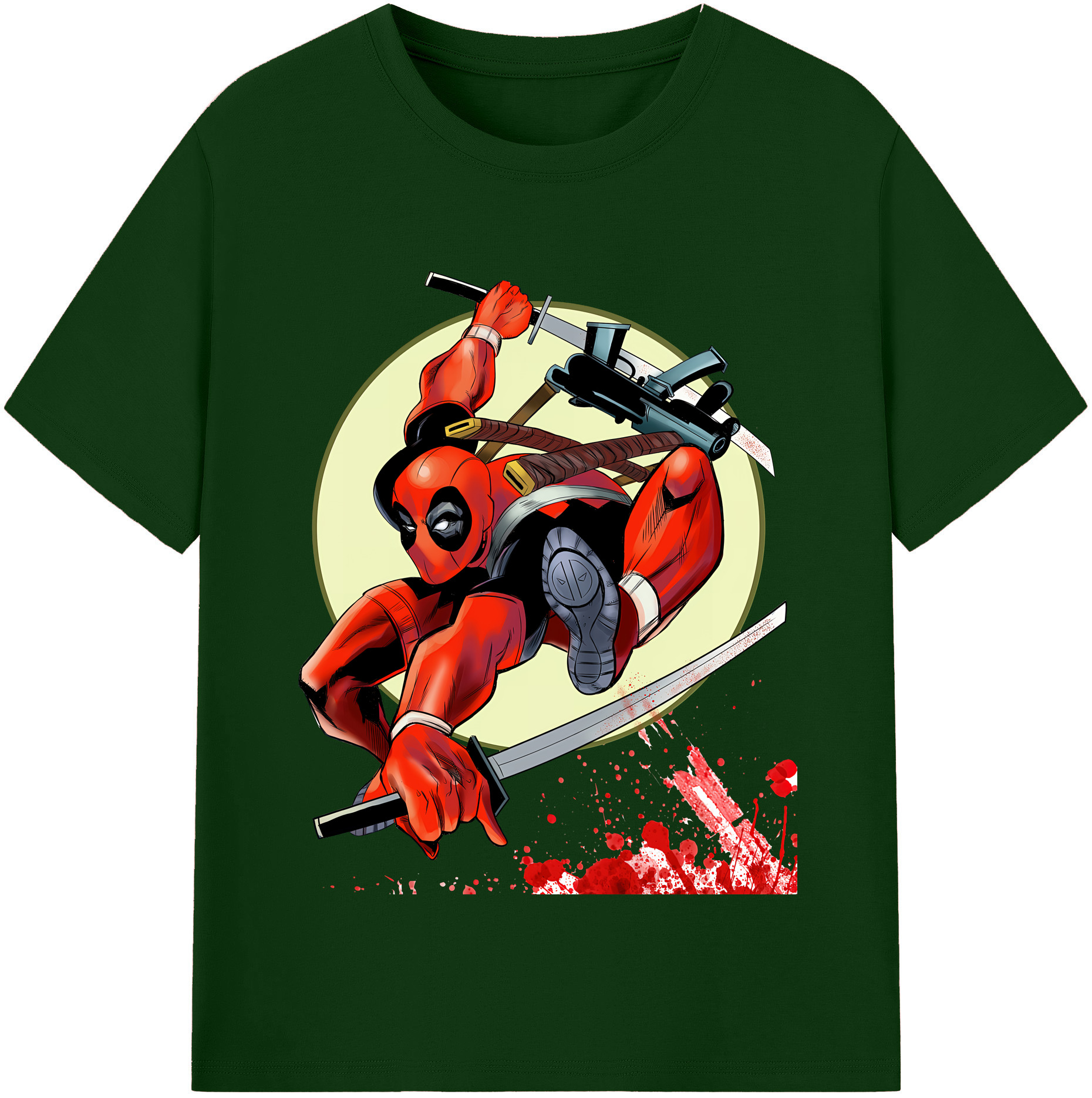 （画像用） Deadpool デッドプール 綿100％半袖Tシャツ（フロントプリント）